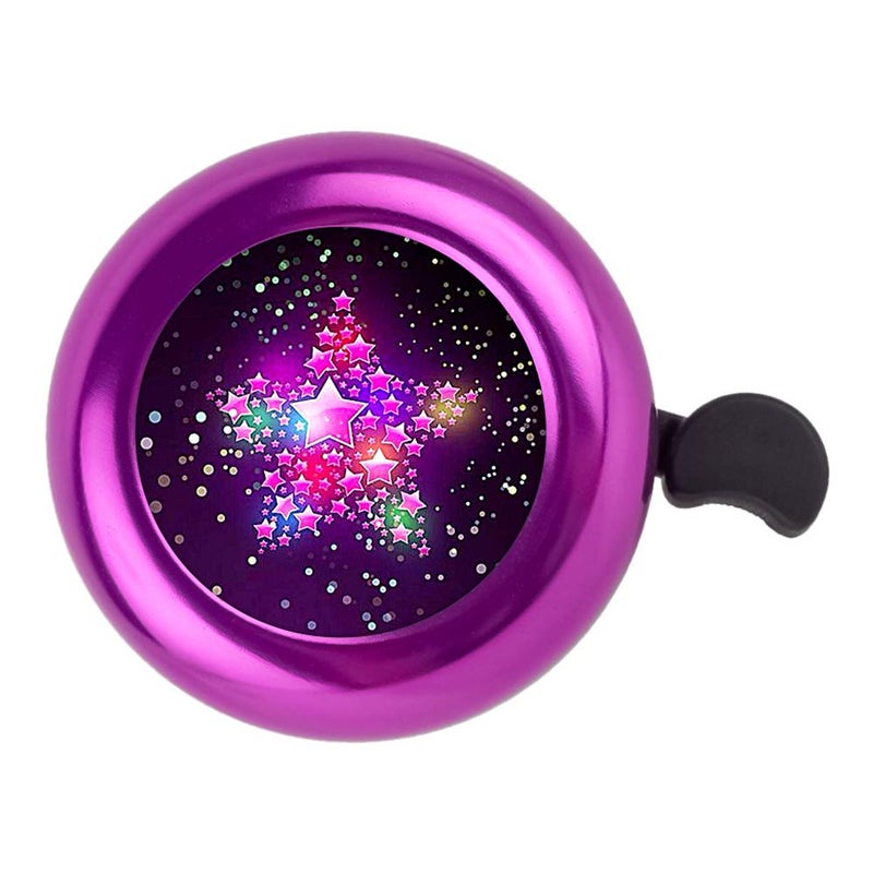 IVYRISE Kids Bike Bell, Aluminum Bicycle Bell for Kids Girls Toddlers Gifts, Cute Clear Sound Children's Bike Accessories Bell Ring, Adjustable Size Lovely Bike Horn Purple - Image 1